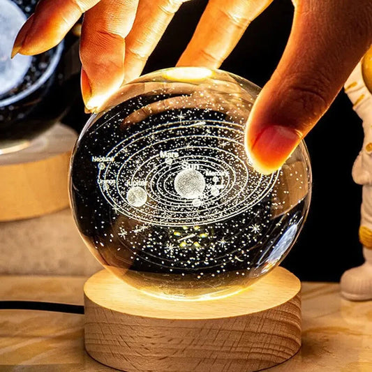 3D Glowing cristal globe